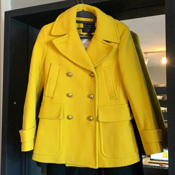 J. Crew Jackets & Blazers - J Crew Majesty Pea Coat Golden Sun Size 2